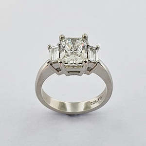 Platinum & Three Stone Diamond Ring