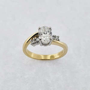 Diamond 18ct Gold & Platinum Solitaire Ring