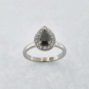 Black & White Diamond Platinum Ring