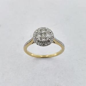 Diamond 9ct Gold Cluster Ring