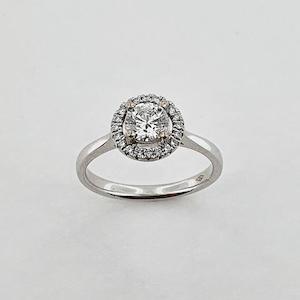 Diamond 18ct Gold Halo Ring