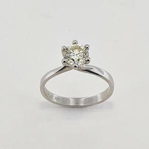 Diamond Platinum Solitaire Ring