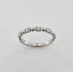 18ct White Gold Diamond Band