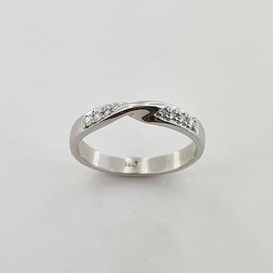 Diamond 18ct White Gold Twist Ring