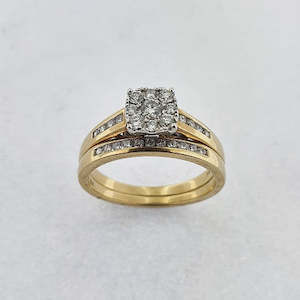 Diamond 9ct Gold Wedding Set