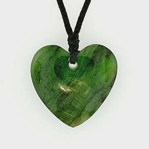 Gold smithing: Greenstone Heart Pendant