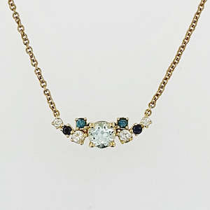 Gold smithing: Multi-stone 9ct Gold Necklace