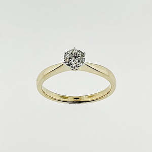 Lab Grown Diamond 9ct Yellow and White Gold Ring