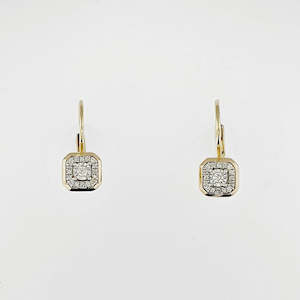 Diamond 9ct Yellow Gold Earrings