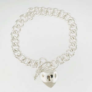 Sterling Silver Padlock Bracelet