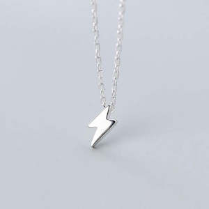 Sterling Silver Lightning Bolt Necklace