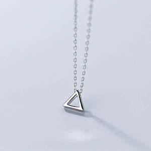 Sterling Silver Triangle Necklace