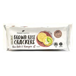 Ceres | Organic Brown Rice Crackers - Sea Salt & Vinegar / 115g