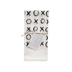 XOXO Tea Towel by Clouds of Colour (50% Linen)