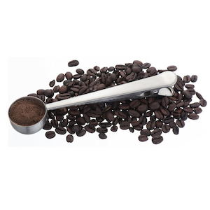 Internet only: Stainless Steel Coffee Scoop With Bag Clip