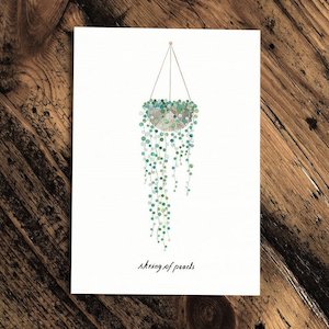 String of Pearls - Greeting Cards