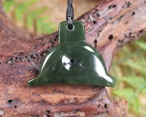 NZ Greenstone Shepard Dog Whistle Pendant (AZ892) Kawakawa Pounamu