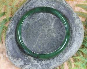 NZ Greenstone Bangle 63mm (BA160) Hapopo Pounamu