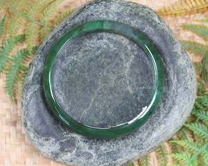 NZ Greenstone Bangle 66mm (BA159) Kawakawa Pounamu