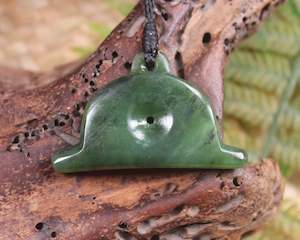 NZ Greenstone Shepard Dog Whistle Pendant (BA184) Hapopo Pounamu