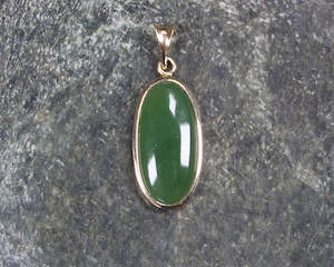 NZ Greenstone XSmall Gold Plated Pendant (BB192) Hapopo Pounamu