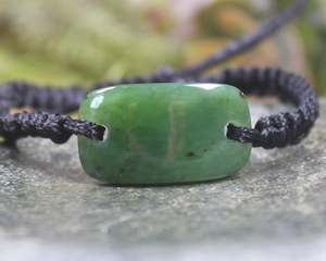 NZ Greenstone Adjustable Cord Bracelet (BA575) Hapopo Pounamu