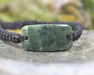 NZ Greenstone Adjustable Cord Bracelet (BA579) Rimu Pounamu