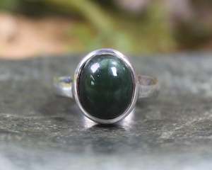 NZ Greenstone Sterling Silver S8 (AZ439) Kawakawa Pounamu