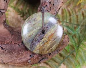 NZ Greenstone Large Porowhita Pendant (AW334) Totoweka Pounamu