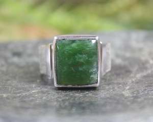 NZ Greenstone Sterling Silver S9 (AZ181) Kawakawa Pounamu