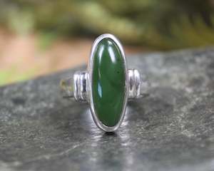 NZ Greenstone Sterling Silver S9 (AZ798) Kawakawa Pounamu