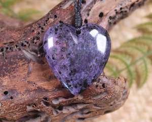 Charoite Small Heart Pendant (BA076)