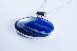 Lapis Lazuli Sterling Silver Pendant (S131)