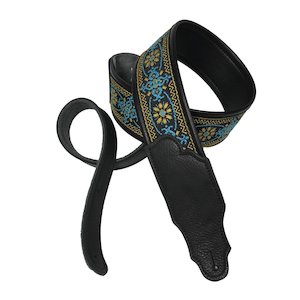 Franklin 2.5″ Retro Folk Deluxe Guitar Strap- Turquoise