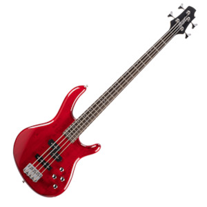 Cort Action Bass Plus w/Gig Bag – Transparent Red