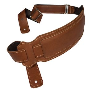 Franklin 3.5″ Cognac Glove Leather Vintage Bass Guitar Strap