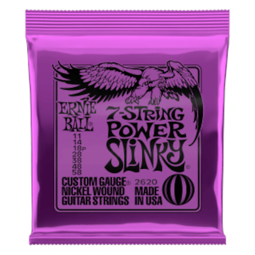 Ernie Ball 7 String Power Slinky Electric Guitar Strings 11-58