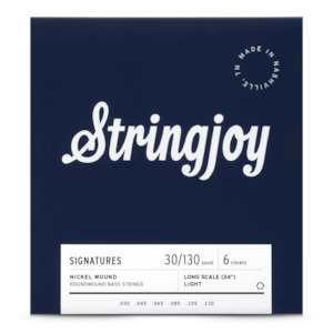 Stringjoy – (30-130) – 6 String Long Scale Nickel Wound Bass Guitar Strings