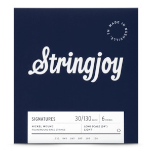 Musical instrument: Stringjoy – (30-130) – 6 String Long Scale Nickel Wound Bass Guitar Strings