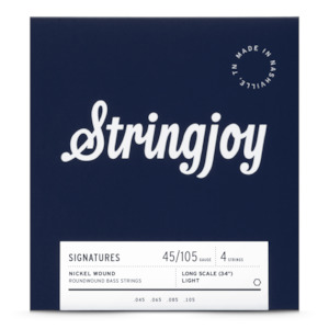 Stringjoy – (45-105) – 4 String Long Scale Nickel Wound Bass Guitar Strings