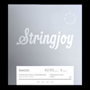 Stringjoy – (45-105) – 4 String Long Scale Stainless Steel Bass Guitar Strings