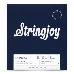 Stringjoy – (45-130) – 5 String Long Scale Nickel Wound Bass Guitar Strings