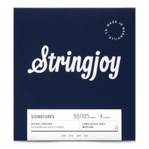 Stringjoy – (50-105) – 4 String Long Scale Nickel Wound Bass Guitar Strings