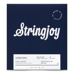 Stringjoy – (50-105) – 4 String Short Scale Nickel Wound Bass Guitar Strings