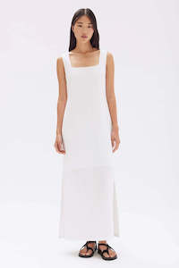 ASSEMBLY LABEL Georgina Linen Maxi Dress | White