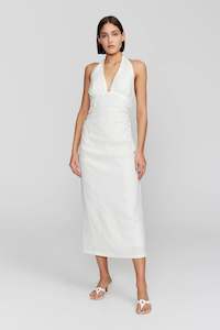 OWNLEY Kara Midi Dress | White