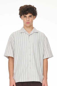 Lin-In Stripe Party Shirt | Grey