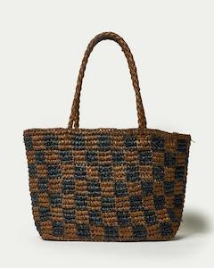 Check Straw Bag | Small