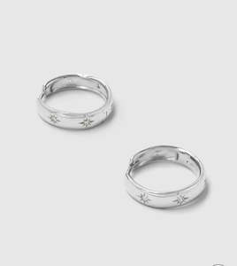 Estella Star Hoops | Silver