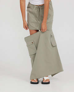 Charlie Holiday: Amaya Cargo Skirt | Sage